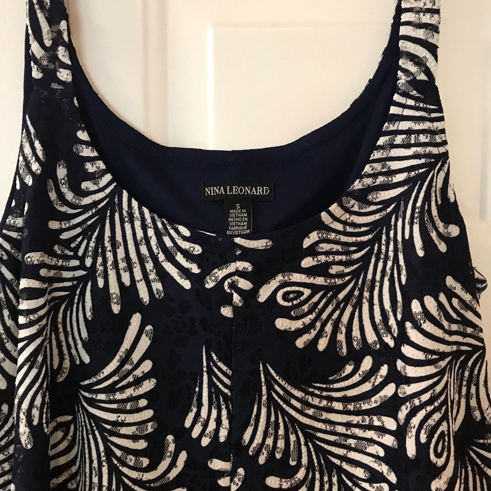 Nina Leonard handkerchief lace dress